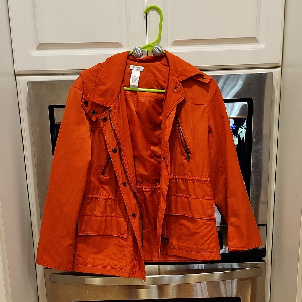 Liz & Co. Bold Orange Utility Jacket